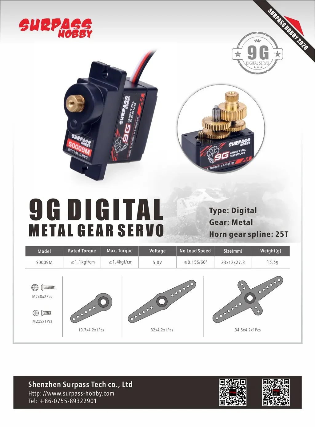 SURPASS HOBBY Digital Servo 1/ – Rc Plane Servo 9G Metal Gear Micro Bewertung und Preis